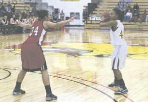 Making a Pass: Junior Tiara Adams (#44) gears up for a pass in the recent game against Lewis. Throughout the game, Adams scored 13 points and had three steals and 3 assists. The Bulldogs walked away with a 74-66 victory. Photo By: Kristyn Sonnenberg | Photo Editor Making a Pass: Junior Tiara Adams (#44) gears up for a pass in the recent game against Lewis. Throughout the game, Adams scored 13 points and had three steals and 3 assists. The Bulldogs walked away with a 74-66 victory. Photo By: Kristyn Sonnenberg | Photo Editor