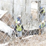 If you build it: LWorkers at the optometry building project brave harsh weather conditions. The Center for Collaborative Healthcare Education is expected to be completed in 2011. Photo By: Kristyn Sonnenberg | Photo Editor
