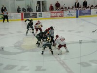 Faceoff between FSU and NMU, Photo by Ben Thayer, Sports Editor