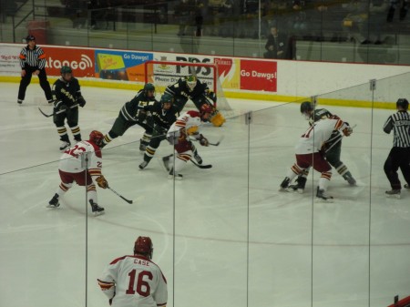 Action in the Wildcat zone, photo by Ben Thayer, Sports Editor