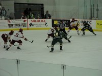 Action in the Bulldogs' zone, photo by Ben Thayer, Sports Editor
