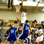 On the Fly: Junior Lou Williams sails over Hillsdale opponents for a slam dunk during Thursday’s game. This weekend, the Bulldogs chalked up one loss against Hillsdale and a win against Findlay. Photo By: Kate Dupon | Photographer On the Fly: Junior Lou Williams sails over Hillsdale opponents for a slam dunk during Thursday’s game. This weekend, the Bulldogs chalked up one loss against Hillsdale and a win against Findlay. Photo By: Kate Dupon | Photographer