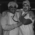 Licensed for laughs: Gary Blied and Frank Marzano pose in their scrubs. Their intermission antics became an infamous part of Ferris hockey games. Photo Courtesy of FSU Photo Services Licensed for laughs: Gary Blied and Frank Marzano pose in their scrubs. Their intermission antics became an infamous part of Ferris hockey games. Photo Courtesy of FSU Photo Services