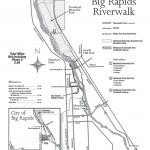 Riverwalk: The Big Rapids Riverwalk is a trail that is used for walking, running and biking. The trail winds through and along the river giving summer explorers a peaceful and fun filled adventure. Map Courtesy of Big Rapids Riverwalk and Torch file graphic