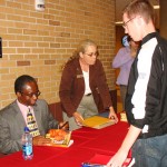 Award-winning Author: Dr. Mark Mathabane spoke to students on Sept. 24 about his book “Kaffir Boy.” Dr. Mathabane has won the Christopher Award and was No. 3 on the New York Times Best Sellers list. The book is his autobiography about being raised in South Africa. Photo By: Angie Walukonis | Photographer