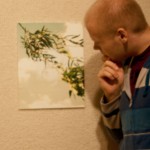 Student Photo Exhibit: Ferris student Tim Geib admires some of the Ferris graphic design students’ photography. The Rankin Art Gallery held an exhibit of “Where I Live” with several student photography collections. Photo By: Kate Dupon | Photo Editor