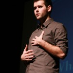 Wahls_02.08 Ferris Speaker: Speaker Zach Wahls spoke to Ferris students about having lesbian mothers and LGBT rights. Wahls talked about how both sides of the argument should just stop insulting one another. Photo By: Kate Dupon | Photo Editor