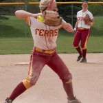 Women’s Softball: FSU senior third baseman Makenzi Peterson pulls back to throw during a game against Lake Erie earlier this season. The Lady Bulldogs are now 26-22 for the 2012 season. Photo Courtesy by Ferris State Photo Services